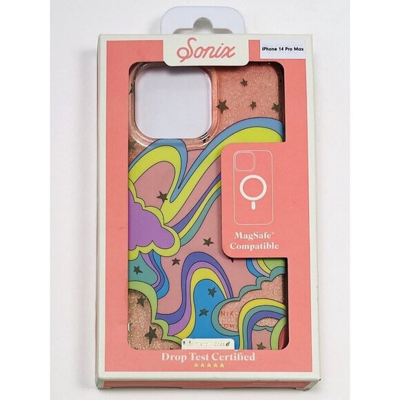 SONIX Case for iPhone 14 Pro Max MagSafe Compatible Illusion Pink Stars NIB NEW - Picture 2 of 3
